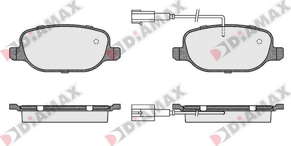 Diamax N09655 - Тормозные колодки, дисковые, комплект autosila-amz.com