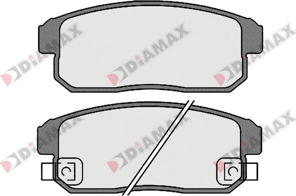 Diamax N09656 - Тормозные колодки, дисковые, комплект autosila-amz.com