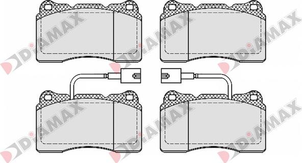 Diamax N09650 - Тормозные колодки, дисковые, комплект autosila-amz.com