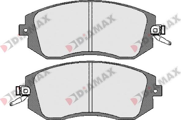 Diamax N09658 - Тормозные колодки, дисковые, комплект autosila-amz.com