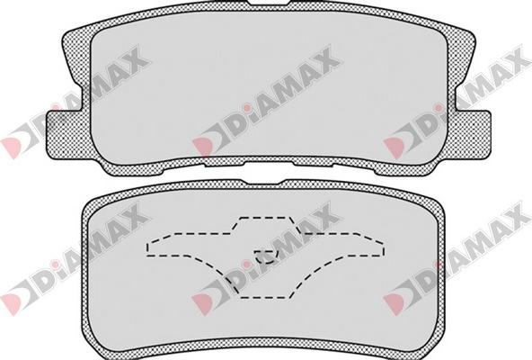 Diamax N09652 - Тормозные колодки, дисковые, комплект autosila-amz.com