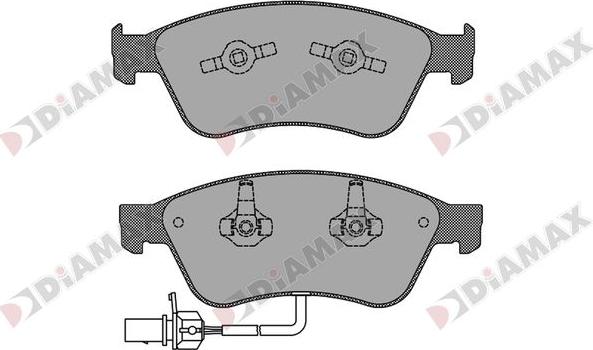 Diamax N09666 - Тормозные колодки, дисковые, комплект autosila-amz.com