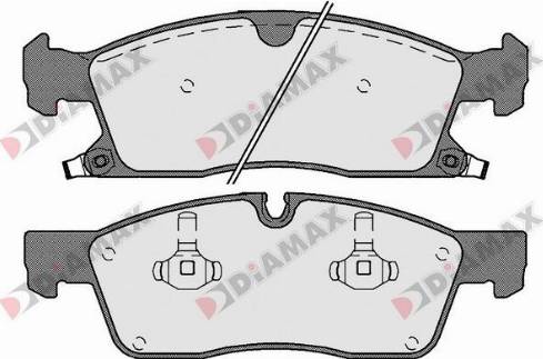 Diamax N09661 - Тормозные колодки, дисковые, комплект autosila-amz.com