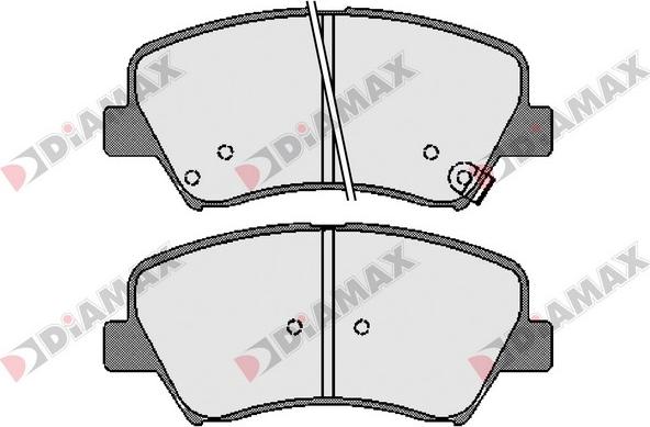 Diamax N09608 - Тормозные колодки, дисковые, комплект autosila-amz.com