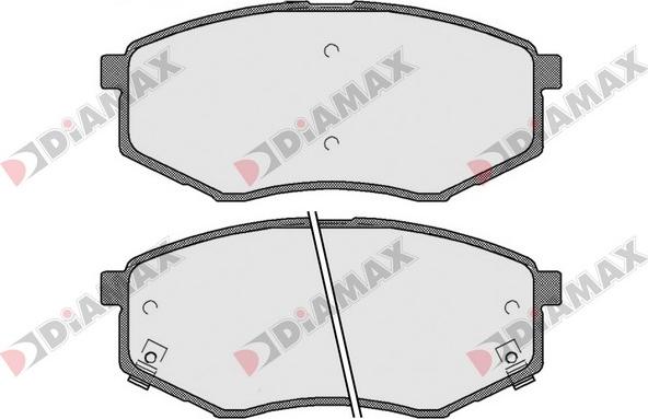Diamax N09611 - Тормозные колодки, дисковые, комплект autosila-amz.com