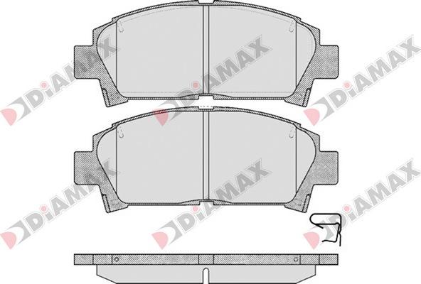 Diamax N09636 - Тормозные колодки, дисковые, комплект autosila-amz.com