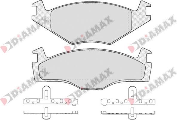 Diamax N09632 - Тормозные колодки, дисковые, комплект autosila-amz.com