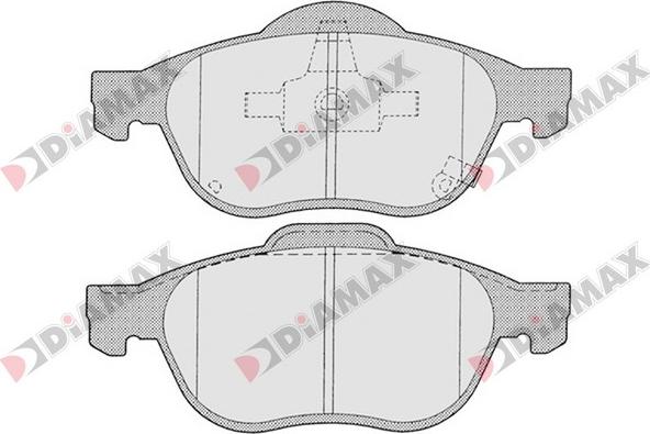 Diamax N09637 - Тормозные колодки, дисковые, комплект autosila-amz.com