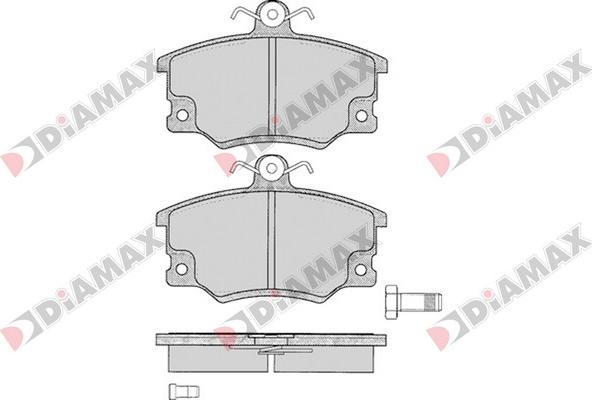 Diamax N09628 - Тормозные колодки, дисковые, комплект autosila-amz.com