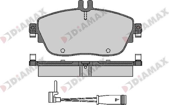 Diamax N09671A - Тормозные колодки, дисковые, комплект autosila-amz.com