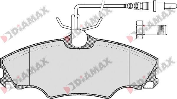 Diamax N09046 - Тормозные колодки, дисковые, комплект autosila-amz.com