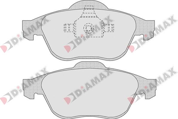 Diamax N09040 - Тормозные колодки, дисковые, комплект autosila-amz.com
