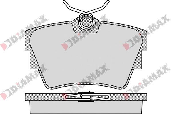 Diamax N09043 - Тормозные колодки, дисковые, комплект autosila-amz.com