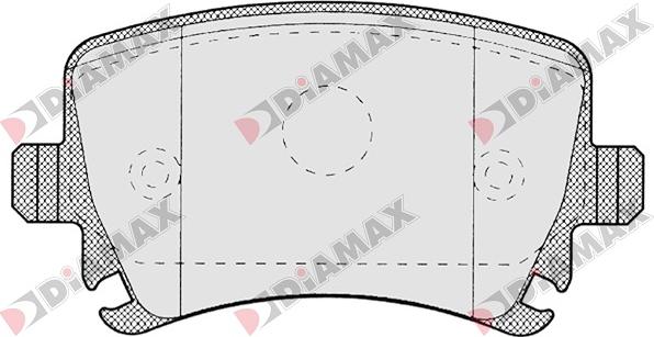 Diamax N09059 - Тормозные колодки, дисковые, комплект autosila-amz.com