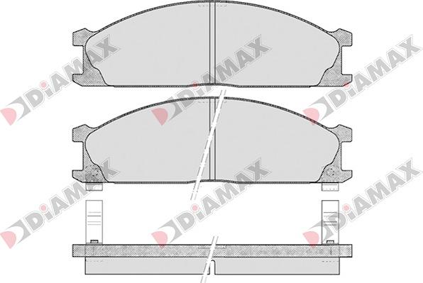 Diamax N09050 - Тормозные колодки, дисковые, комплект autosila-amz.com