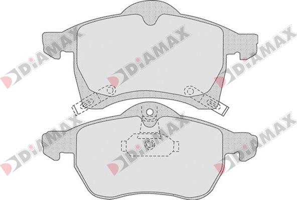 Diamax N09069 - Тормозные колодки, дисковые, комплект autosila-amz.com