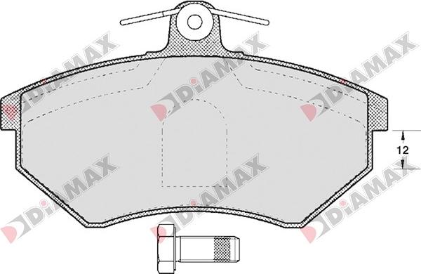 Diamax N09060 - Тормозные колодки, дисковые, комплект autosila-amz.com