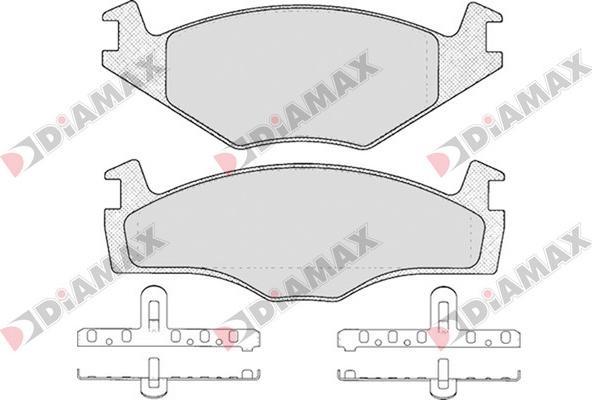 Diamax N09063 - Тормозные колодки, дисковые, комплект autosila-amz.com