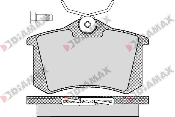 Diamax N09008 - Тормозные колодки, дисковые, комплект autosila-amz.com
