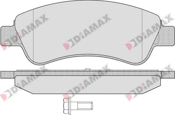 Diamax N09003 - Тормозные колодки, дисковые, комплект autosila-amz.com