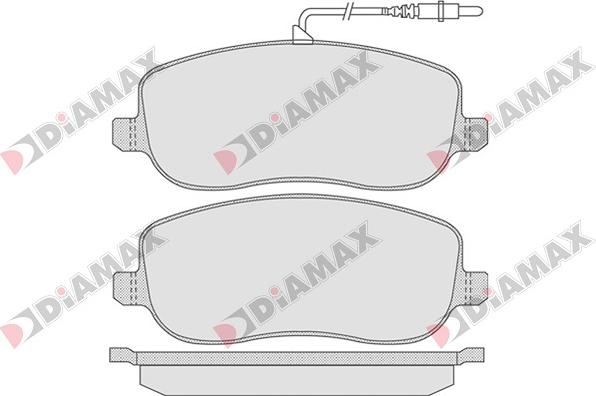 Diamax N09011 - Тормозные колодки, дисковые, комплект autosila-amz.com