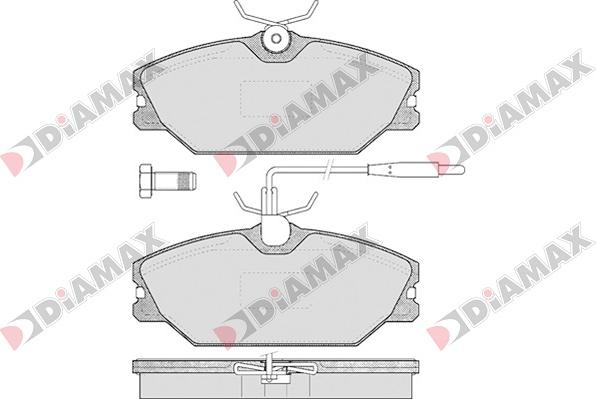 Diamax N09012 - Тормозные колодки, дисковые, комплект autosila-amz.com