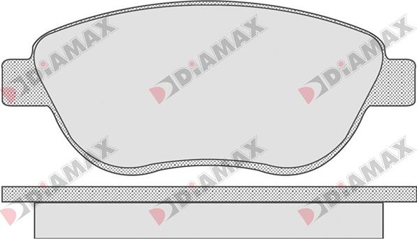 Diamax N09017 - Тормозные колодки, дисковые, комплект autosila-amz.com