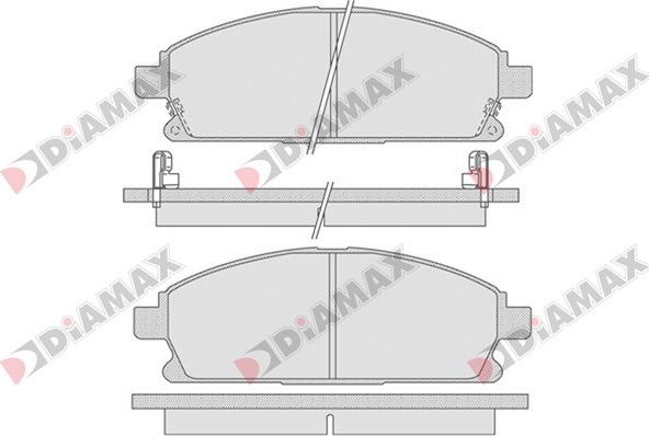 Diamax N09081 - Тормозные колодки, дисковые, комплект autosila-amz.com