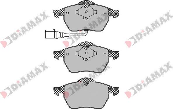 Diamax N09088 - Тормозные колодки, дисковые, комплект autosila-amz.com