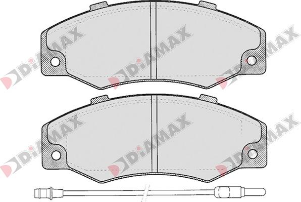 Diamax N09035 - Тормозные колодки, дисковые, комплект autosila-amz.com