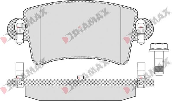 Diamax N09020 - Тормозные колодки, дисковые, комплект autosila-amz.com