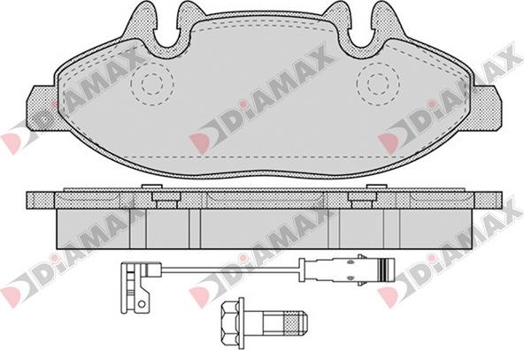 Diamax N09190 - Тормозные колодки, дисковые, комплект autosila-amz.com