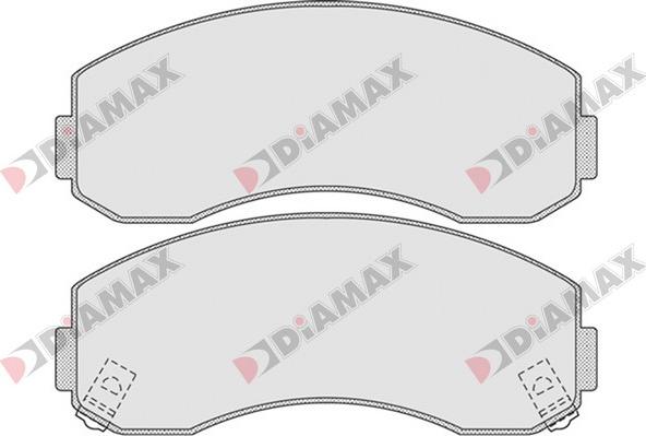 Diamax N09149 - Тормозные колодки, дисковые, комплект autosila-amz.com