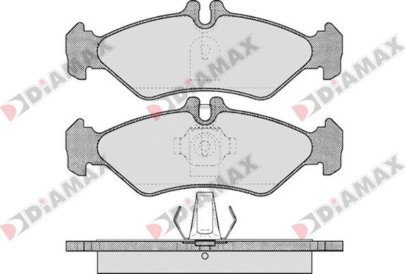 Diamax N09143 - Тормозные колодки, дисковые, комплект autosila-amz.com