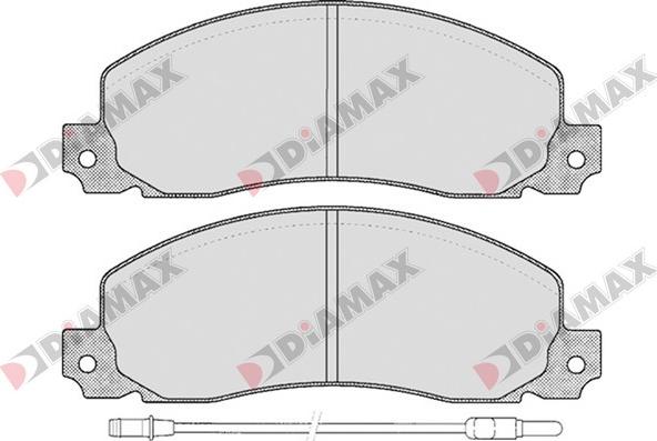 Diamax N09156 - Тормозные колодки, дисковые, комплект autosila-amz.com