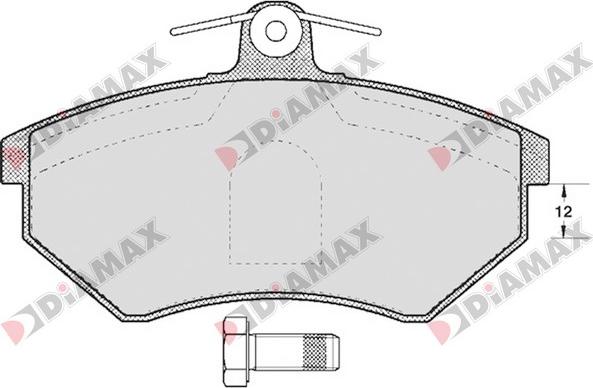 Diamax N09153 - Тормозные колодки, дисковые, комплект autosila-amz.com