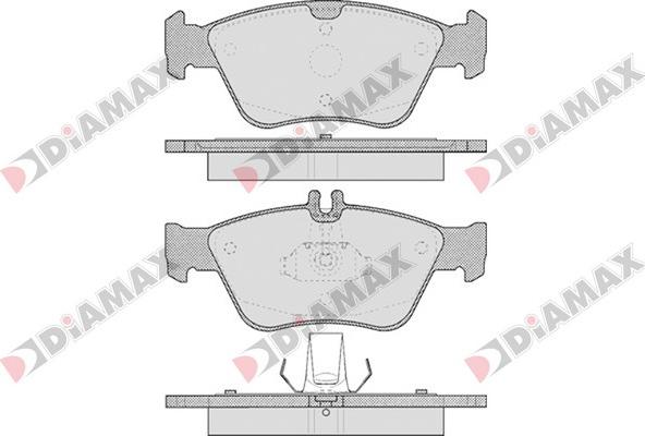 Diamax N09157 - Тормозные колодки, дисковые, комплект autosila-amz.com