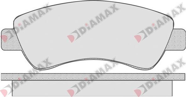 Diamax N09163 - Тормозные колодки, дисковые, комплект autosila-amz.com