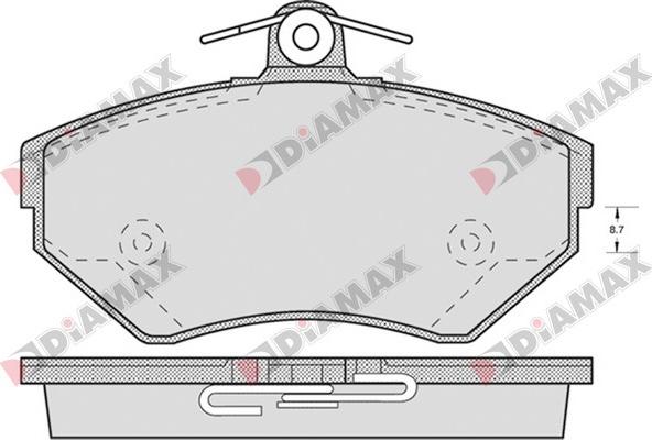 Diamax N09102 - Тормозные колодки, дисковые, комплект autosila-amz.com
