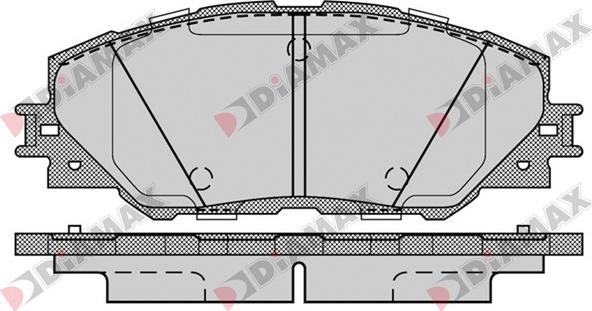 Diamax N09117 - Тормозные колодки, дисковые, комплект autosila-amz.com