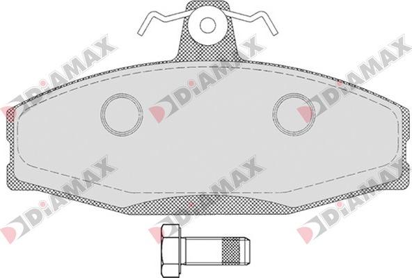 Diamax N09185 - Тормозные колодки, дисковые, комплект autosila-amz.com