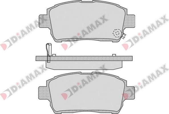 Diamax N09186 - Тормозные колодки, дисковые, комплект autosila-amz.com