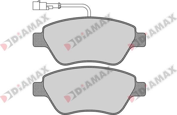 Diamax N09126 - Тормозные колодки, дисковые, комплект autosila-amz.com