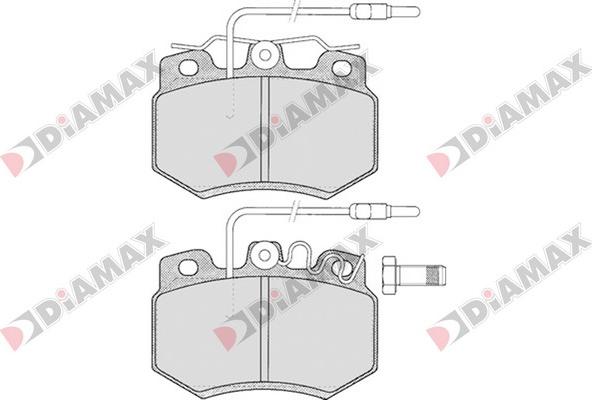 Diamax N09174 - Тормозные колодки, дисковые, комплект autosila-amz.com