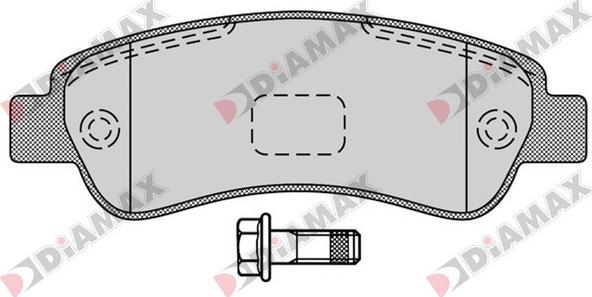 Diamax N09176 - Тормозные колодки, дисковые, комплект autosila-amz.com