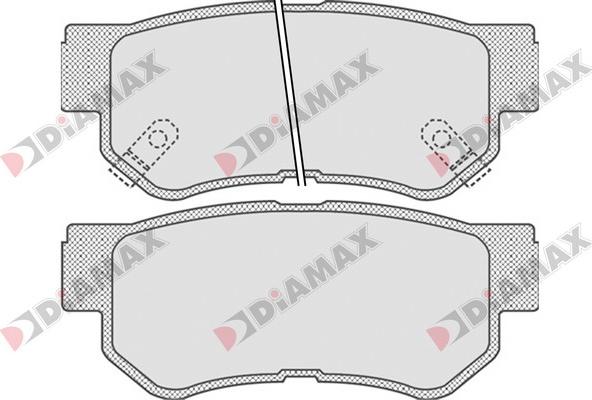 Diamax N09171 - Тормозные колодки, дисковые, комплект autosila-amz.com