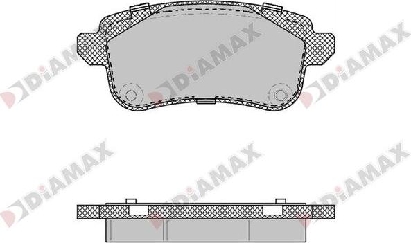 Diamax N09859 - Тормозные колодки, дисковые, комплект autosila-amz.com