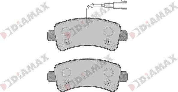 Diamax N09854 - Тормозные колодки, дисковые, комплект autosila-amz.com