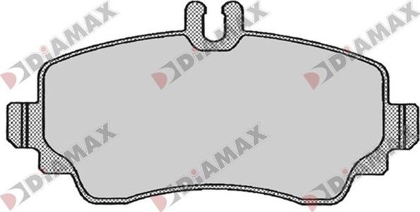 Diamax N09809 - Тормозные колодки, дисковые, комплект autosila-amz.com