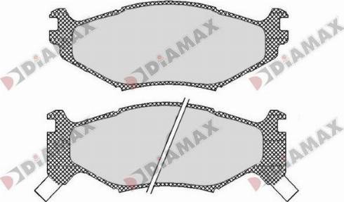 Diamax N09800 - Тормозные колодки, дисковые, комплект autosila-amz.com